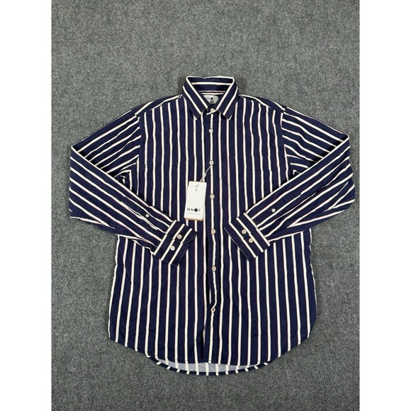 NN07 Other - NWT NN07 No Nationality‎ Shirt Mens Small Blue Errico Flannel Button Up Cotton